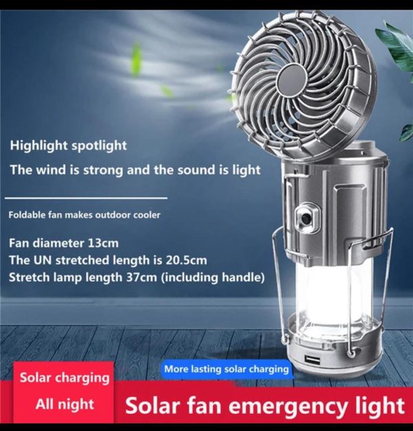 Solar Fan with LED Lamp