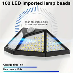 Solar Wall Sensor light - 100LED