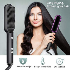 Hair Straightening Brush - Elecrtric
